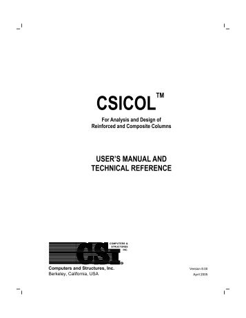 User's Manual and Technical Reference - Computers & Engineering