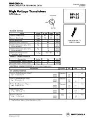 High Voltage Transistors BF420 BF422 - Futurlec