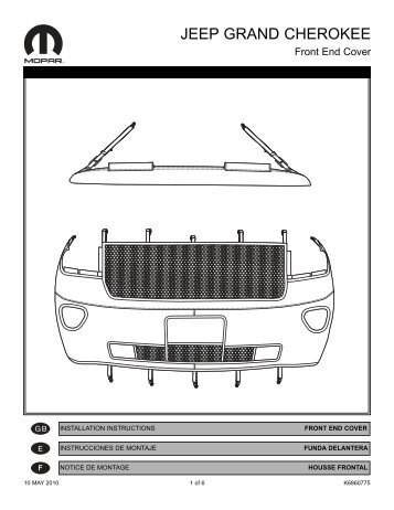 Jeep Grand Cherokee Front End Cover Installation ... - Jeep World