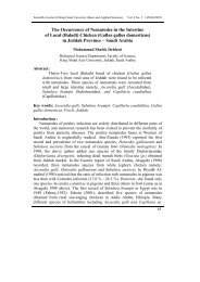 The Occurrence of Nematodes in the Intestine of Local (Baladi ...