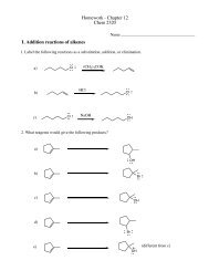 Homework - Chapter 12 Chem 2320 I. Addition reactions of alkenes