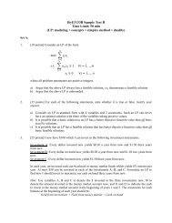 ISyE3133B Sample Test II Time Limit: 50 min (LP: modeling + ...