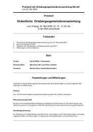 Ordentliche OrtsbÃ¼rgergemeindeversammlung - Birrwil