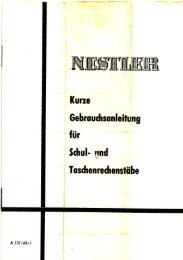 Nestler: Kurze Gebrauchsanleitung fÃ¼r Schul - Rechenschieber.org