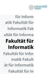 FakultÃ¤t fÃ¼r Informatik - UniversitÃ¤t Wien