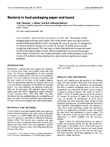 Bacteria in food packaging paper and board - Blogs Unpad