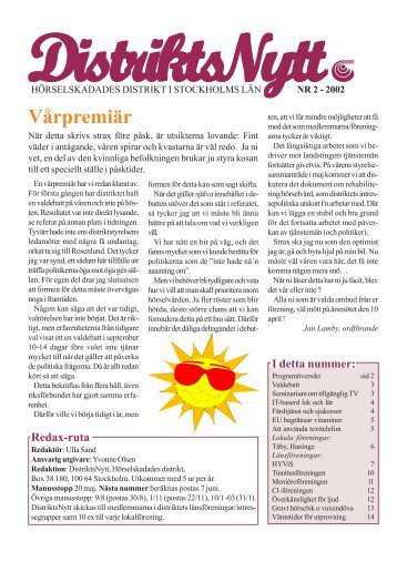 DiNy nr 2 2002 fÃ¤rg - HÃ¶rselskadades distrikt i Stockholms lÃ¤n