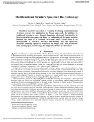 Multifunctional Structure Spacecraft Bus Technology - AIAA ...