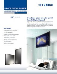 INDOOR DIGITAL SIGNAGE - hyundai it