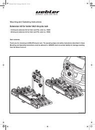 Mounting and Operating Instructions Extension kit for trailer ... - Uebler