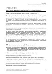 KAISERBARACKE DEFINITION DES OBJECTIFS GENERAUX ... - Spi