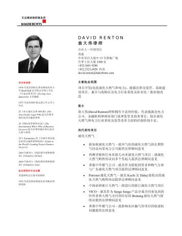 DAVID RENTON ç¿å¤§ä¼å¾å¸ - Baker Botts LLP