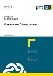 Kooperatives Offenes Lernen - Pädagogische Hochschule Tirol