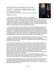 by Rabbi Matt Field of Temple Beth El - A Letter To The Stars