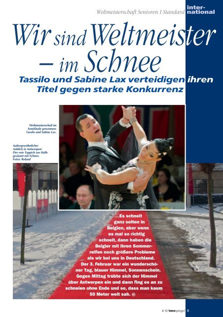 im Schnee Tassilo und Sabine Lax verteidigen ihren Titel gegen ...