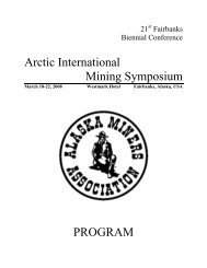 Download conference brochure - Alaska Miners Association