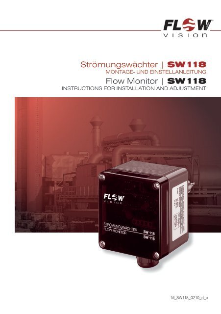 StrÃ¶mungswÃ¤chter | SW118 Flow Monitor | SW118 - FlowVision GmbH