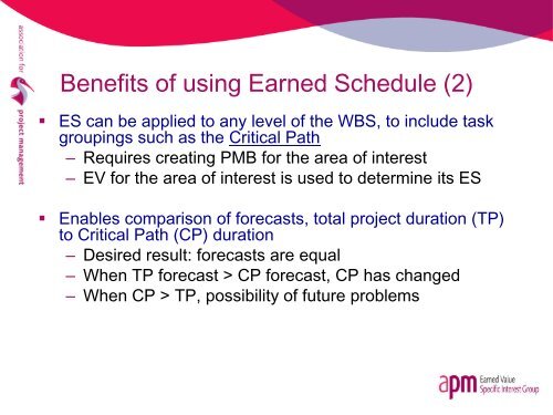 Earned schedule: principles and practice - Association for Project ...