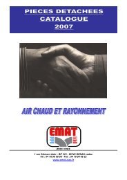 gamme air chaud et rayonnement - EMAT