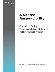 A Shared Responsibility - Ministry of Children and Youth Services ...