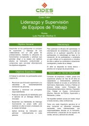 habilidades de supervisión y liderazgo - CIDES Corpotraining