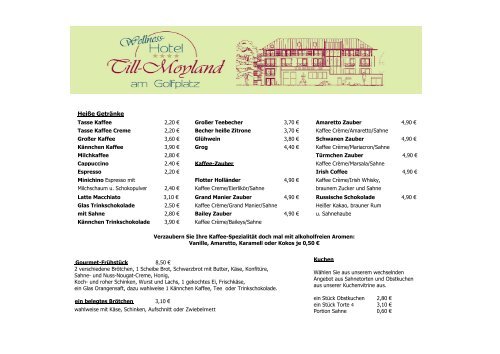 Spijskaart PDF - Wellnesshotel Till Moyland