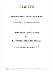 Guide de rÃ©daction du mÃ©moire de thÃ¨se - UniversitÃ© Paris-Est