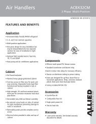 ACBX Air Handler Product Specification/EHB - Allied Commercial
