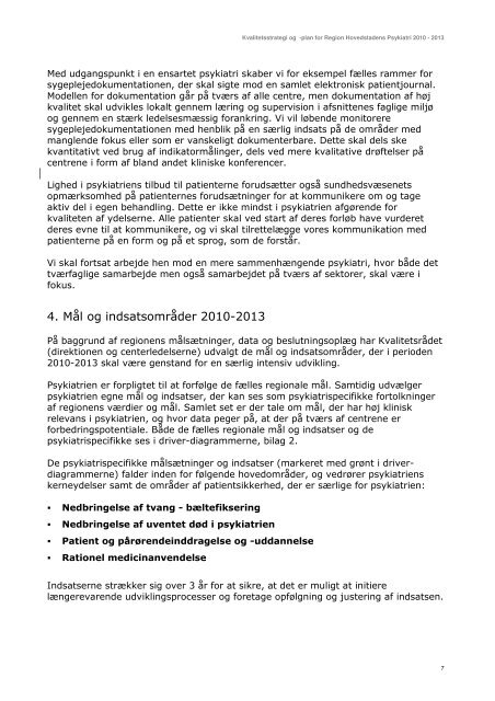 Kvalitetsstrategi og -plan 2010-2013 - Region Hovedstadens Psykiatri