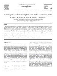 Ceramic particles obtained using W/O nano-emulsions as reaction ...