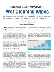 Sustainable Use of Preservatives in Wet Cleaning ... - SchÃ¼lke & Mayr