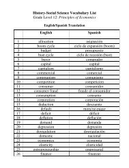 History-Social Science Vocabulary List Grade Level 12: Principles of ...