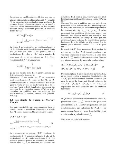 Champs alÃ©atoires de Markov couples et segmentation des images ...