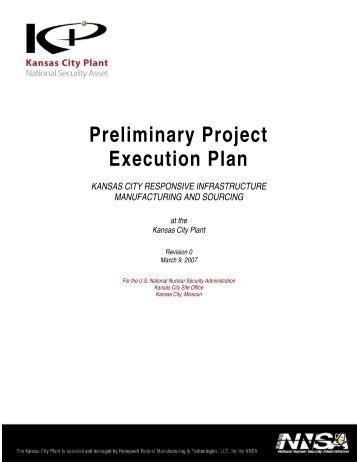 Preliminary Project Execution Plan - U.S. Department of Energy