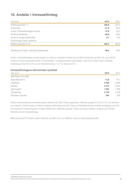 ladda ner - Fiskars Annual Report 2012