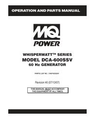 DCA-600SSV Manual - Multiquip Inc.