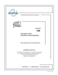 108 Principles of Gel Filtration Chromatography - EDVOTEK