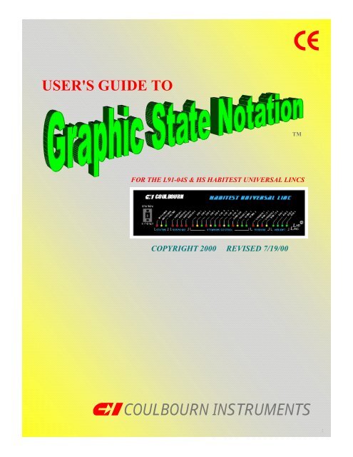 Graphic State Notation (Ver. 1) Manual - Coulbourn Instruments