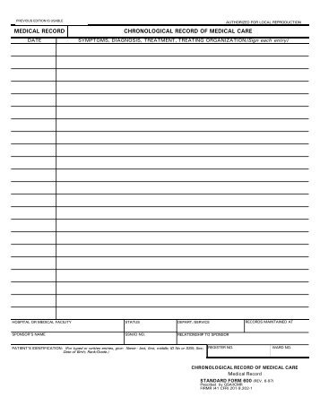 Chronological Record of Medical Care - Battalionaidstation.com