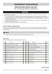 Frigidaire Fra124ht1 Installation Instructions