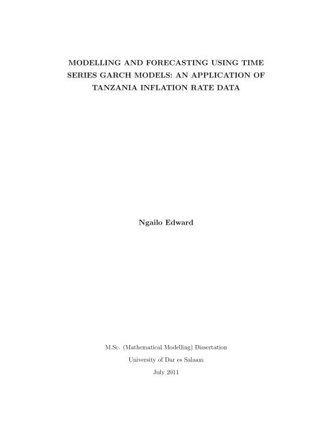 Modelling and forecasting using time series GARCH models - NOMA