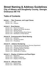 Address Ordinance - City of Albany, Georgia