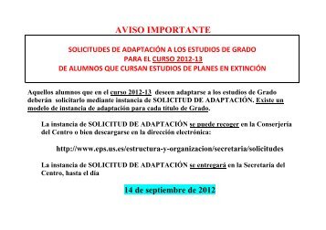 AVISO IMPORTANTE