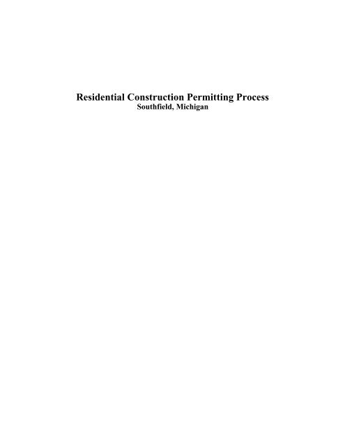 Residential Construction process (pdf) - City of Southfield