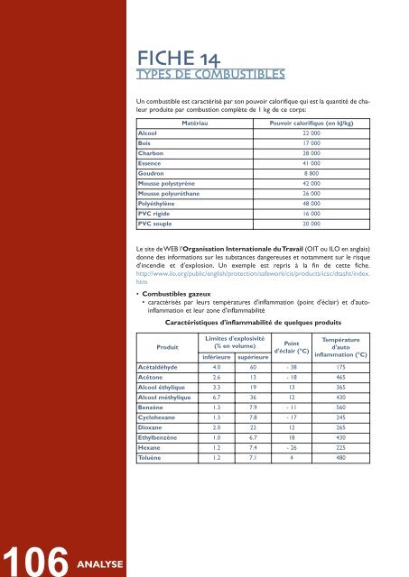 risques d'incendie ou d'explosion - UnitÃ© HygiÃ¨ne et Physiologie du ...