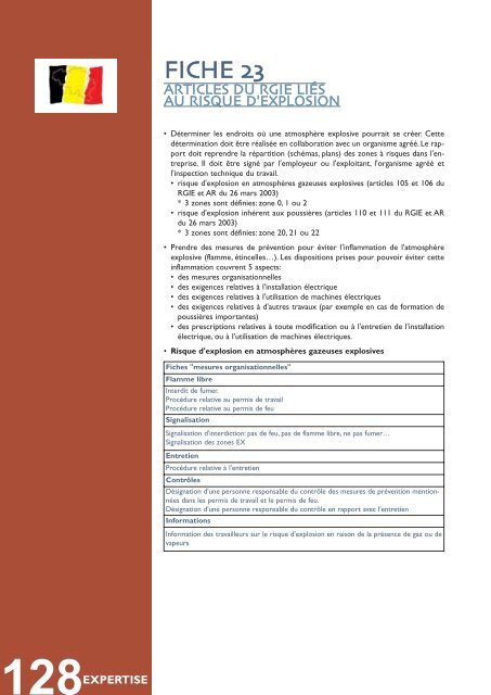 risques d'incendie ou d'explosion - UnitÃ© HygiÃ¨ne et Physiologie du ...