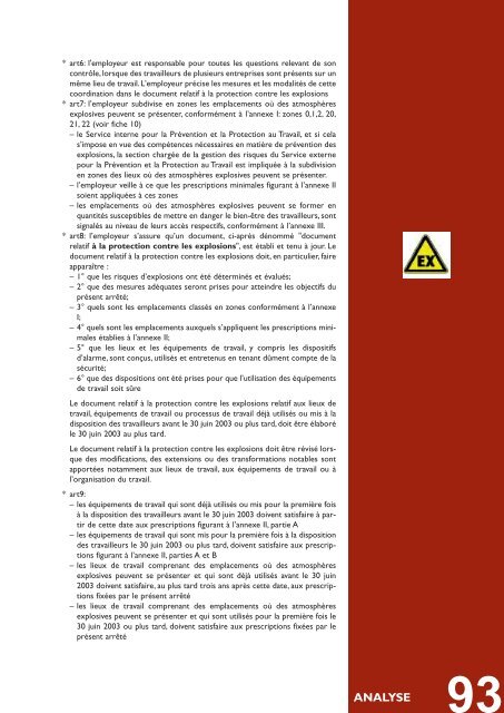 risques d'incendie ou d'explosion - UnitÃ© HygiÃ¨ne et Physiologie du ...