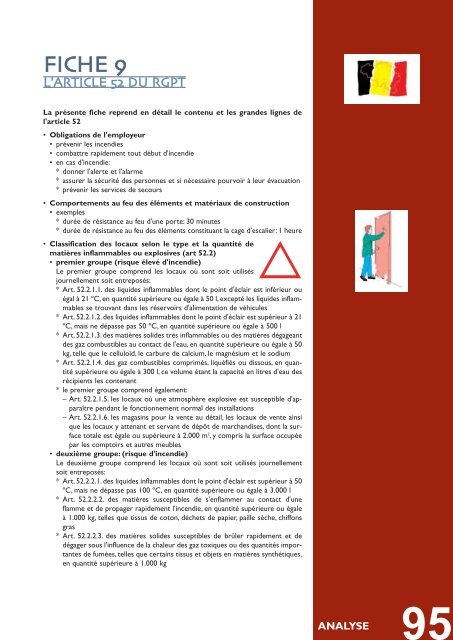 risques d'incendie ou d'explosion - UnitÃ© HygiÃ¨ne et Physiologie du ...