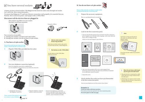 Several sockets - support - Belgacom