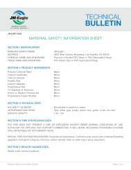 Material Safety Information Sheet - JM Eagle